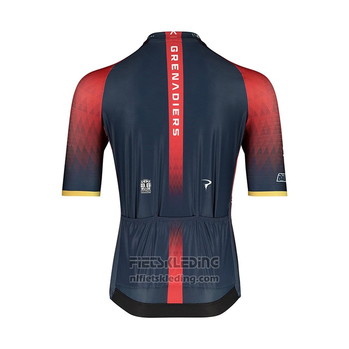 2022 Fietskleding Ineos Grenadiers Diep Blauw Rood Korte Mouwen en Koersbroek